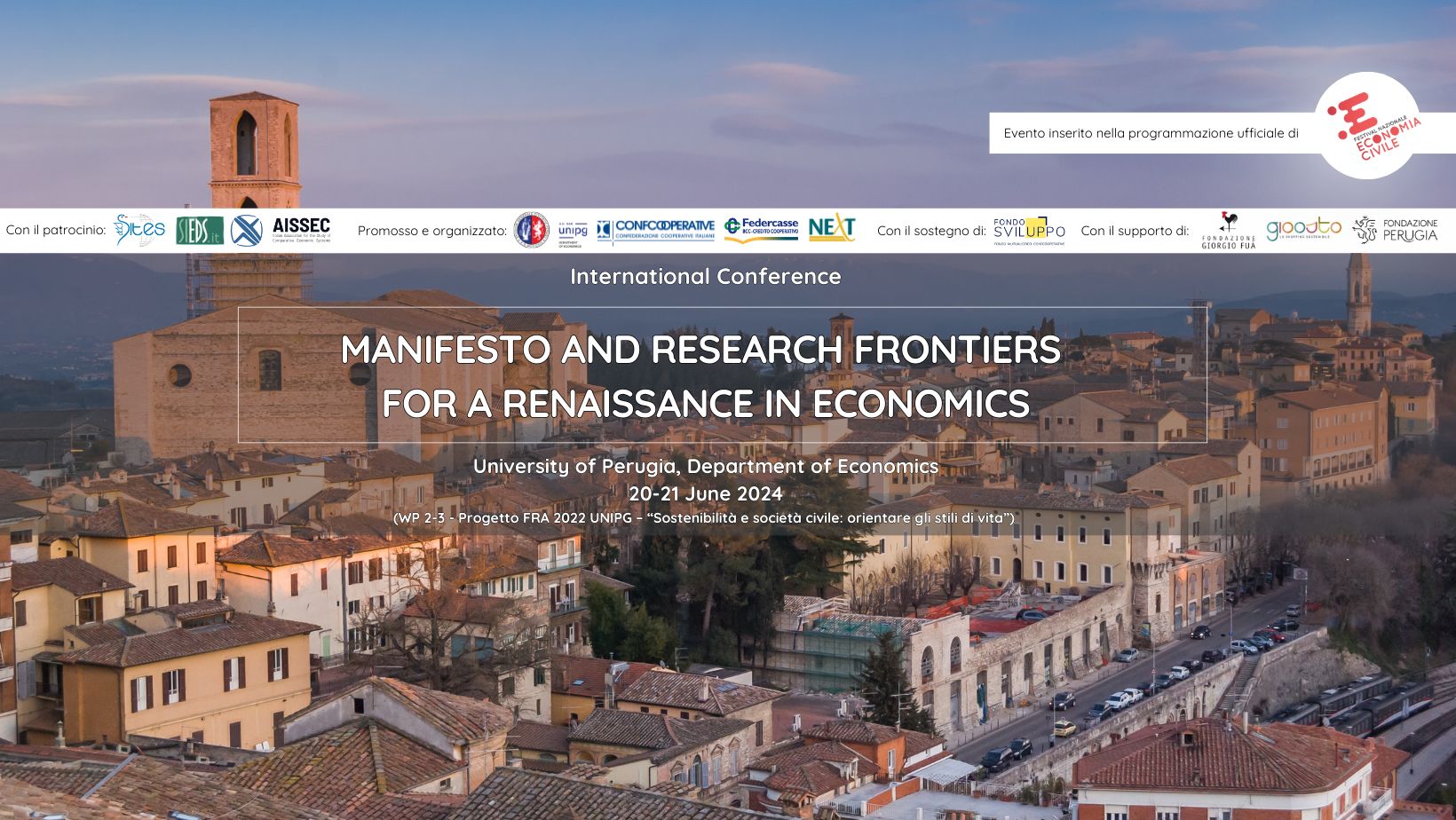 International Conference, “Manifesto and research frontiers for a Renaissance in Economics”